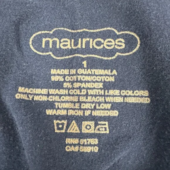 Maurices Womens Black Tank Top Size 1 Solid Sleeveless Scoop Neck Stretch Cotton - Picture 3 of 3